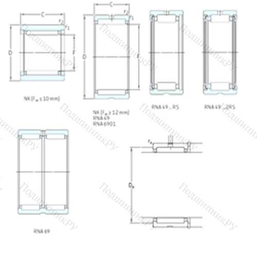 Подшипник игольчатый радиальный RNA 4902.2RS
