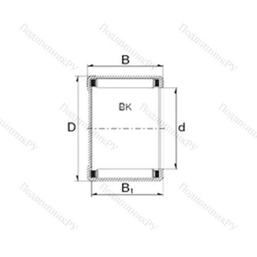 Подшипник игольчатый радиальный BK 0810