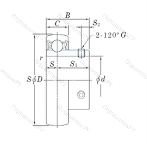 Подшипник шариковый радиальный SB 208-24