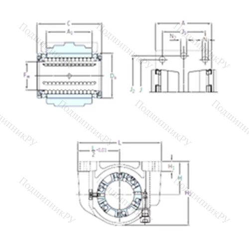 Подшипник шариковый линейный LUCE 12