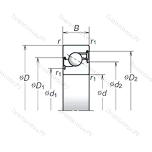 Подшипник шариковый упорно-радиальный 17TAC 47BDDG