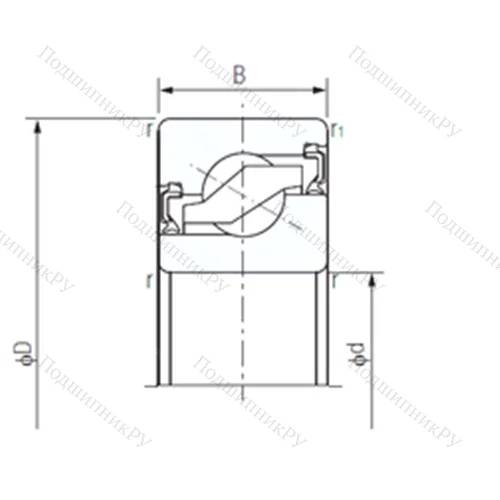 Подшипник шариковый упорно-радиальный 20TAB 04-2NK от производителя  NACHI