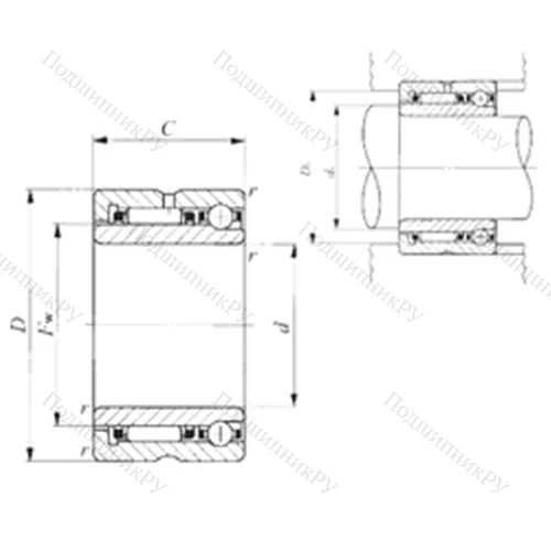Подшипник комбинированный NATA 5913 от производителя  IKO