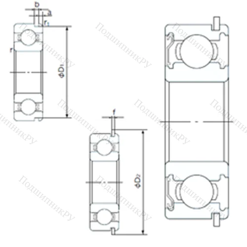 Подшипник шариковый радиальный 6903ZENR