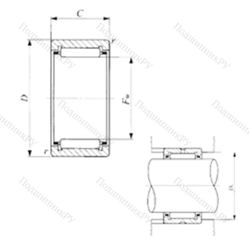 Подшипник игольчатый радиальный TAF 243216/SG