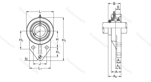 Подшипниковый узел UCFK 203 (UCFH 203) в Хабаровске