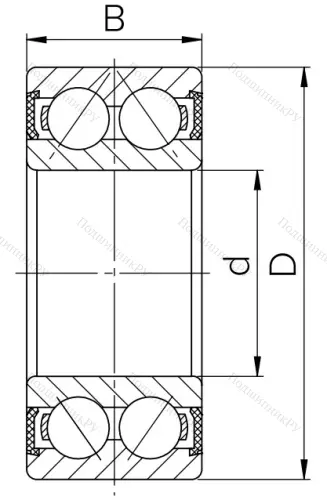 Радиально-упорный шариковый подшипник 3056209 2RS (3209 2RS) в Хабаровске