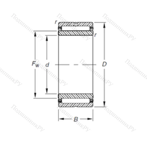 Подшипник игольчатый радиальный NA 4905