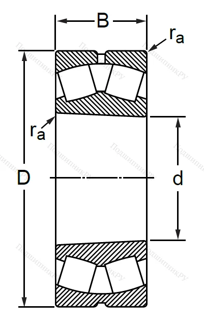 Сферический роликовый подшипник с конической посадкой на вал 113622 АМНK (22322 ACKMW 33) в Хабаровске