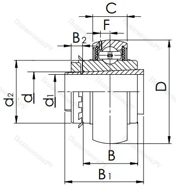 Корпусный подшипник UK 218