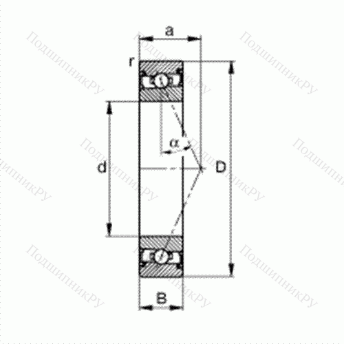 Подшипник шпиндельный HSS 71900-E-T-P 4S от производителя  FAG Подшипник шпиндельный HSS 71900-E-T-P 4S от производителя  FAG