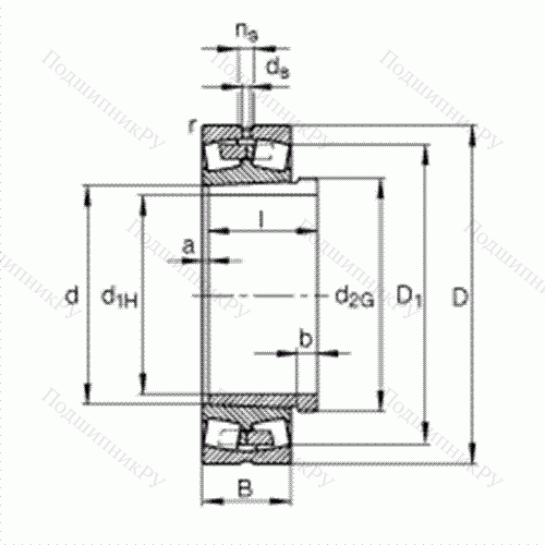 Подшипник роликовый самоустанавливающийся 23132-E 1A-K-M + AH 3132A от производителя  FAG Подшипник роликовый самоустанавливающийся 23132-E 1A-K-M + AH 3132A от производителя  FAG
