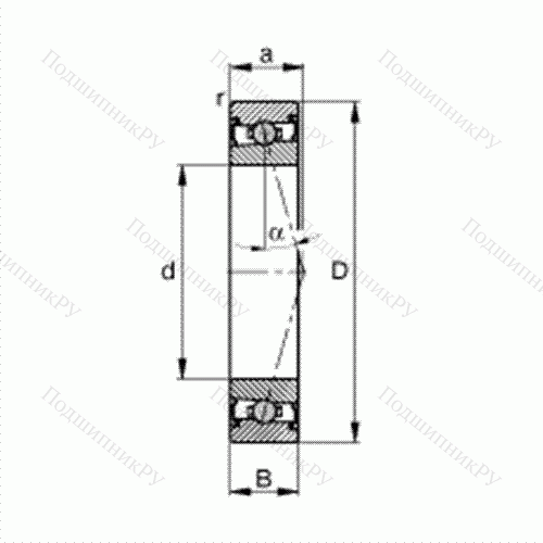 Подшипник шпиндельный HCS 71901-C-T-P 4S от производителя  FAG Подшипник шпиндельный HCS 71901-C-T-P 4S от производителя  FAG