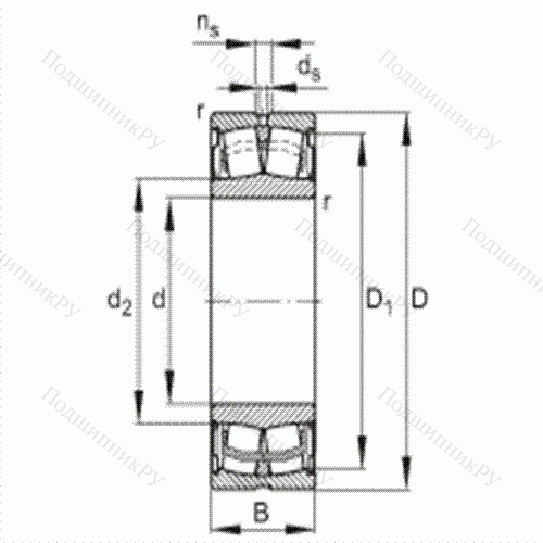 Подшипник роликовый самоустанавливающийся со встроенными уплотнениями  WS 22218-E 1-2RSR от производителя  FAG Подшипник роликовый самоустанавливающийся со встроенными уплотнениями  WS 22218-E 1-2RSR от производителя  FAG