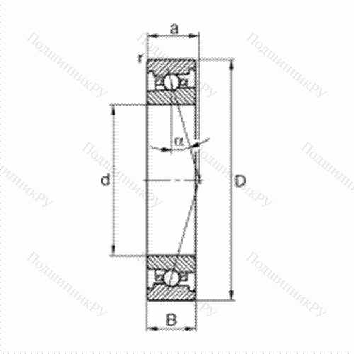 Подшипник шпиндельный HS 71901-C-T-P 4S от производителя  FAG Подшипник шпиндельный HS 71901-C-T-P 4S от производителя  FAG