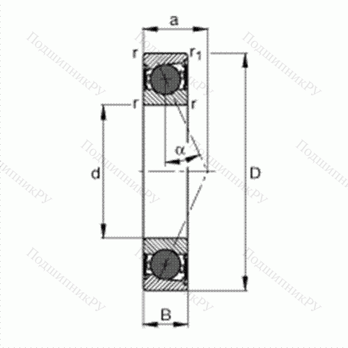 Подшипник шпиндельный HCB 7016-E-2RSD-T-P 4S от производителя  FAG Подшипник шпиндельный HCB 7016-E-2RSD-T-P 4S от производителя  FAG