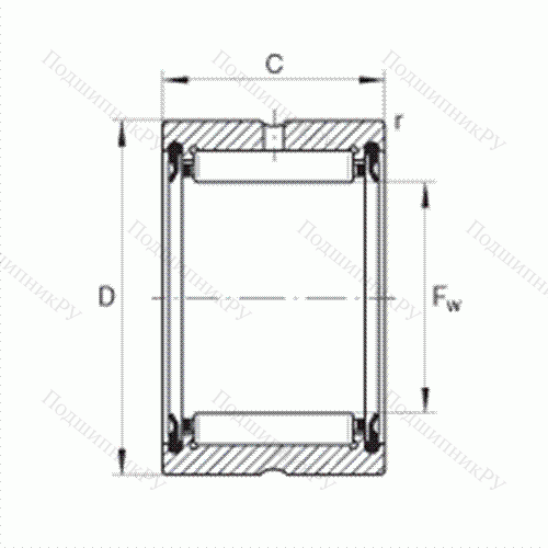 Подшипник роликовый игольчатый RNA 4900-2RSR