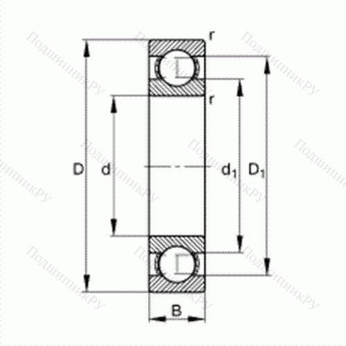 Подшипник шариковый радиальный 626 от производителя  FAG Подшипник шариковый радиальный 626 от производителя  FAG