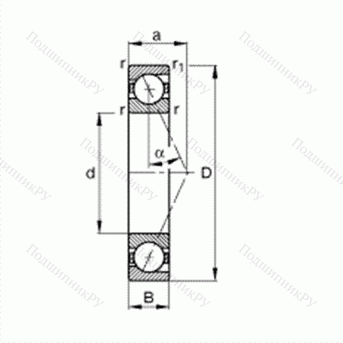 Подшипник шпиндельный B 71944-E-T-P 4S от производителя  FAG Подшипник шпиндельный B 71944-E-T-P 4S от производителя  FAG