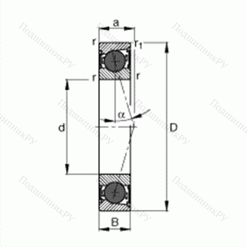 Подшипник шпиндельный HCB 7016-C-2RSD-T-P 4S от производителя  FAG Подшипник шпиндельный HCB 7016-C-2RSD-T-P 4S от производителя  FAG