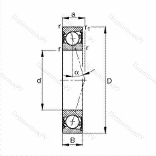 Подшипник шпиндельный B 71901-C-2RSD-T-P 4S от производителя  FAG Подшипник шпиндельный B 71901-C-2RSD-T-P 4S от производителя  FAG